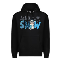 Black let it snow snowman coffee Premium Hoodie - JahusDesignShop