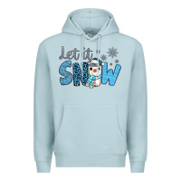Blue Mist let it snow snowman coffee Premium Hoodie - JahusDesignShop