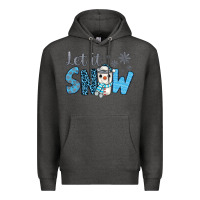Charcoal Heather let it snow snowman coffee Premium Hoodie - JahusDesignShop