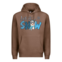 Chestnut let it snow snowman coffee Premium Hoodie - JahusDesignShop