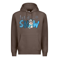 Coffee let it snow snowman coffee Premium Hoodie - JahusDesignShop