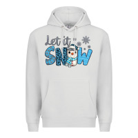 Dove Grey let it snow snowman coffee Premium Hoodie - JahusDesignShop