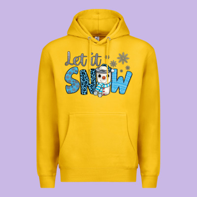 Let It Snow Snowman Coffee Premium Hoodie Designed By Jahusdesignshop