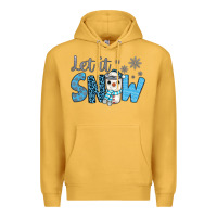 Mustard let it snow snowman coffee Premium Hoodie - JahusDesignShop