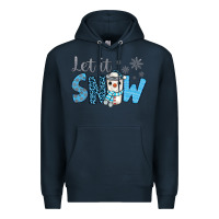 Navy let it snow snowman coffee Premium Hoodie - JahusDesignShop