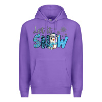 Purple let it snow snowman coffee Premium Hoodie - JahusDesignShop