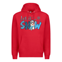 Red let it snow snowman coffee Premium Hoodie - JahusDesignShop