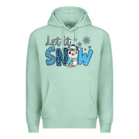Seafoam let it snow snowman coffee Premium Hoodie - JahusDesignShop