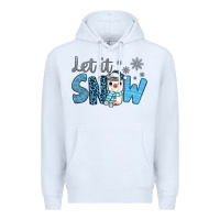 White let it snow snowman coffee Premium Hoodie - JahusDesignShop