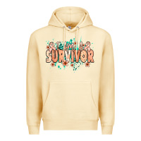 Pina Colada I am a survivor peach ribbon Premium Hoodie - NancyCooperArtShop