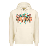 I Am A Survivor Peach Ribbon Premium Hoodie | Teevron