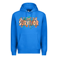 True Royal I am a survivor peach ribbon Premium Hoodie - NancyCooperArtShop