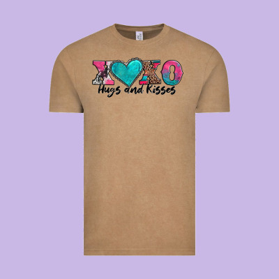 Xoxo Hugs And Kisses Valentines Day Vintage Tee Designed By Adodesignshop