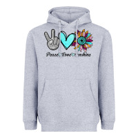 Heather Grey Peace Love Sunshine Heavyweight Hoodie - Bettercallsaul