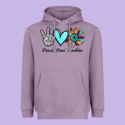 Peace Love Sunshine Heavyweight Hoodie Designed By Bettercallsaul