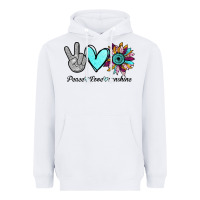 White Peace Love Sunshine Heavyweight Hoodie - Bettercallsaul