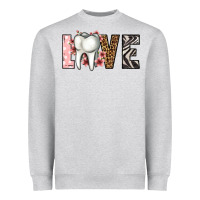 Heather Grey love dentist life Heavyweight Sweatshirt - Jasminsmagicworld