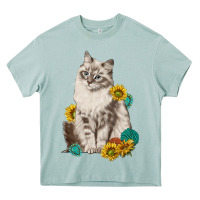 Arona siberian cat sunflower and gemstone Heavy Core Tee - texasbilliewilder