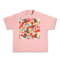 Salmon back to school seamless pattern 2 (3600x3600) Urban Heavy Tee - AdoDesignShop