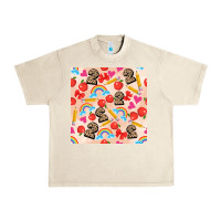 Sandshell back to school seamless pattern 2 (3600x3600) Urban Heavy Tee - AdoDesignShop