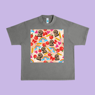 Back To School Seamless Pattern 2 (3600x3600) Urban Heavy Tee Designed By Adodesignshop