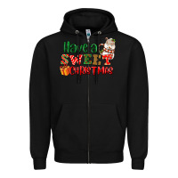 Black Have a sweet Christmas Zipper Hoodie - NancyCooperArtShop