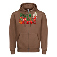 Chestnut Have a sweet Christmas Zipper Hoodie - NancyCooperArtShop