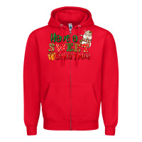 Red Have a sweet Christmas Zipper Hoodie - NancyCooperArtShop