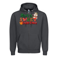 Smoke Have a sweet Christmas Zipper Hoodie - NancyCooperArtShop