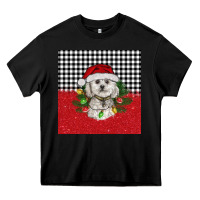 Black Christmas Bichon frise dog Heavy Core Tee - BarkalooDesign