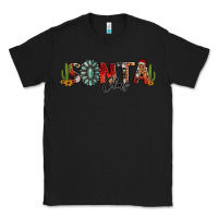 Black western christmas santa claus sunflowers and cactus Classic Tee - Jasminsmagicworld