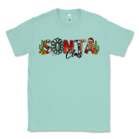 Seafoam western christmas santa claus sunflowers and cactus Classic Tee - Jasminsmagicworld