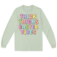 Matcha thicks thighs easter vibes Long Sleeve Tee - MaliasSmallBusiness