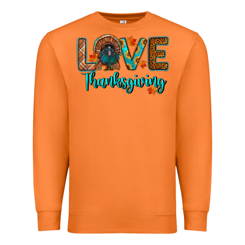 Love Thanksgiving Turkey Premium Sweatshirt by RanaPortraitStore | Teevron