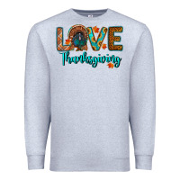 Heather Grey love thanksgiving turkey Premium Sweatshirt - RanaPortraitStore