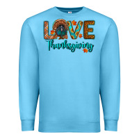Ocean Blue love thanksgiving turkey Premium Sweatshirt - RanaPortraitStore