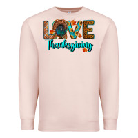 Pale Pink love thanksgiving turkey Premium Sweatshirt - RanaPortraitStore