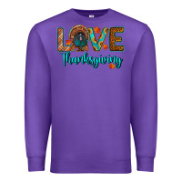 Purple love thanksgiving turkey Premium Sweatshirt - RanaPortraitStore
