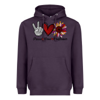 Plum peace love sunflower Heavyweight Hoodie - Bettercallsaul