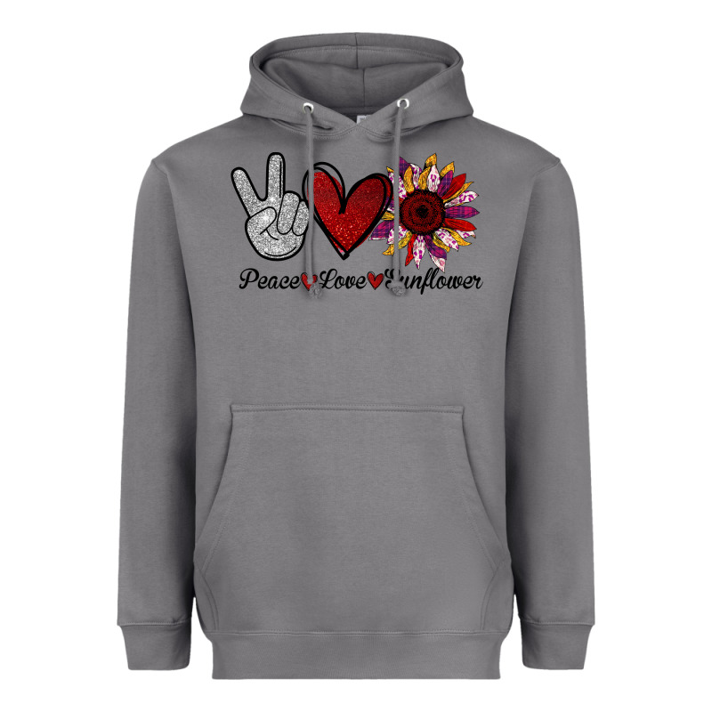 Peace Love Sunflower Heavyweight Hoodie by Bettercallsaul | Teevron
