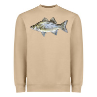 Mushroom White Bass Fish Illustrations Heavyweight Sweatshirt - LillyAllenDesigns