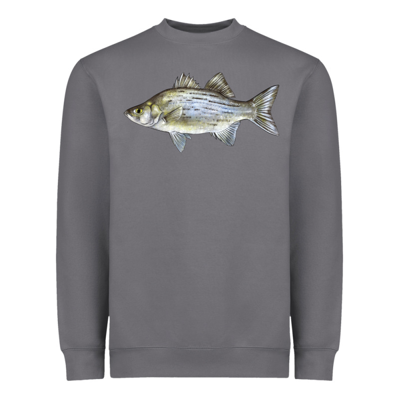 White Bass Fish Illustrations Heavyweight Sweatshirt by LillyAllenDesigns | Teevron