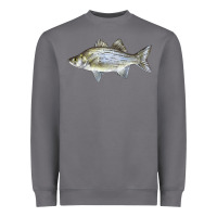 Storm White Bass Fish Illustrations Heavyweight Sweatshirt - LillyAllenDesigns