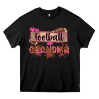 Black football grandma with leopard Heavy Core Tee - Zillion Design Studio