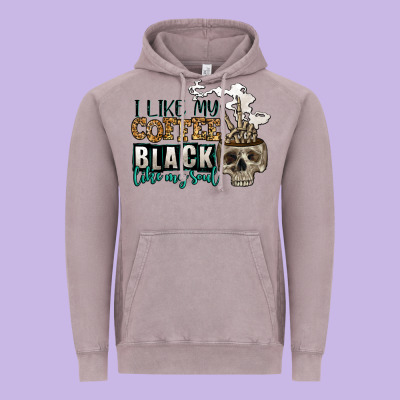 I Like My Coffee Black Like My Soul Vintage Hoodie Designed By Jasminsmagicworld