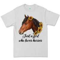 Dove Grey just a girl who loves horses Premium Tee - RanaPortraitStore
