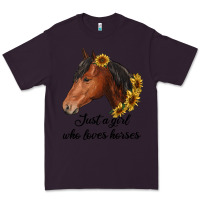 Plum just a girl who loves horses Premium Tee - RanaPortraitStore