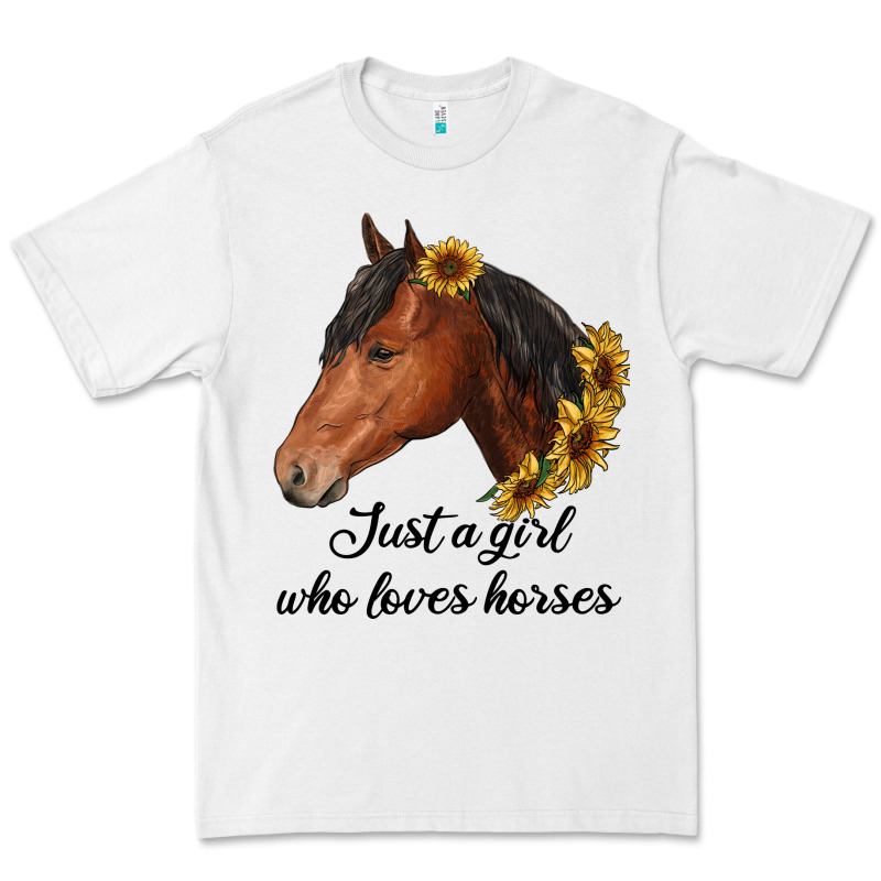 Just A Girl Who Loves Horses Premium Tee by RanaPortraitStore | Teevron