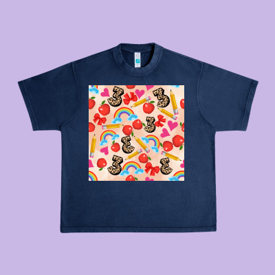 Back To School Seamless Pattern 3 (3600x3600) Urban Heavy Tee Designed By Adodesignshop