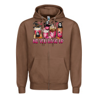 Chestnut No you hang up coffee cups Zipper Hoodie - MaliasSmallBusiness
